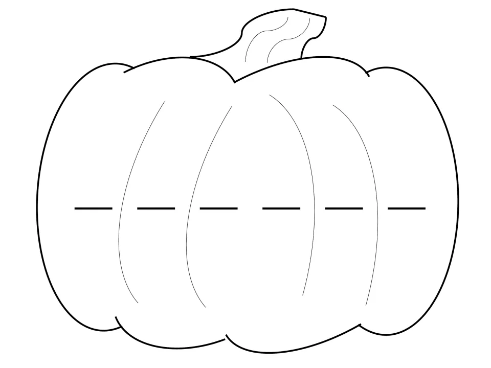 Name writing pumpkin with 6 letter blanks: students write a six-letter name, one letter in each space, then color it