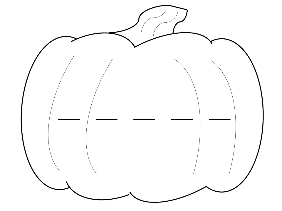 Name writing pumpkin with 5 letter blanks: students trace, dot-paint or sticker a five-letter name, then decorate it