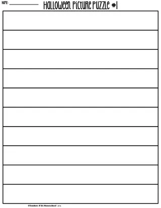 Halloween Picture Puzzles – sample page 4