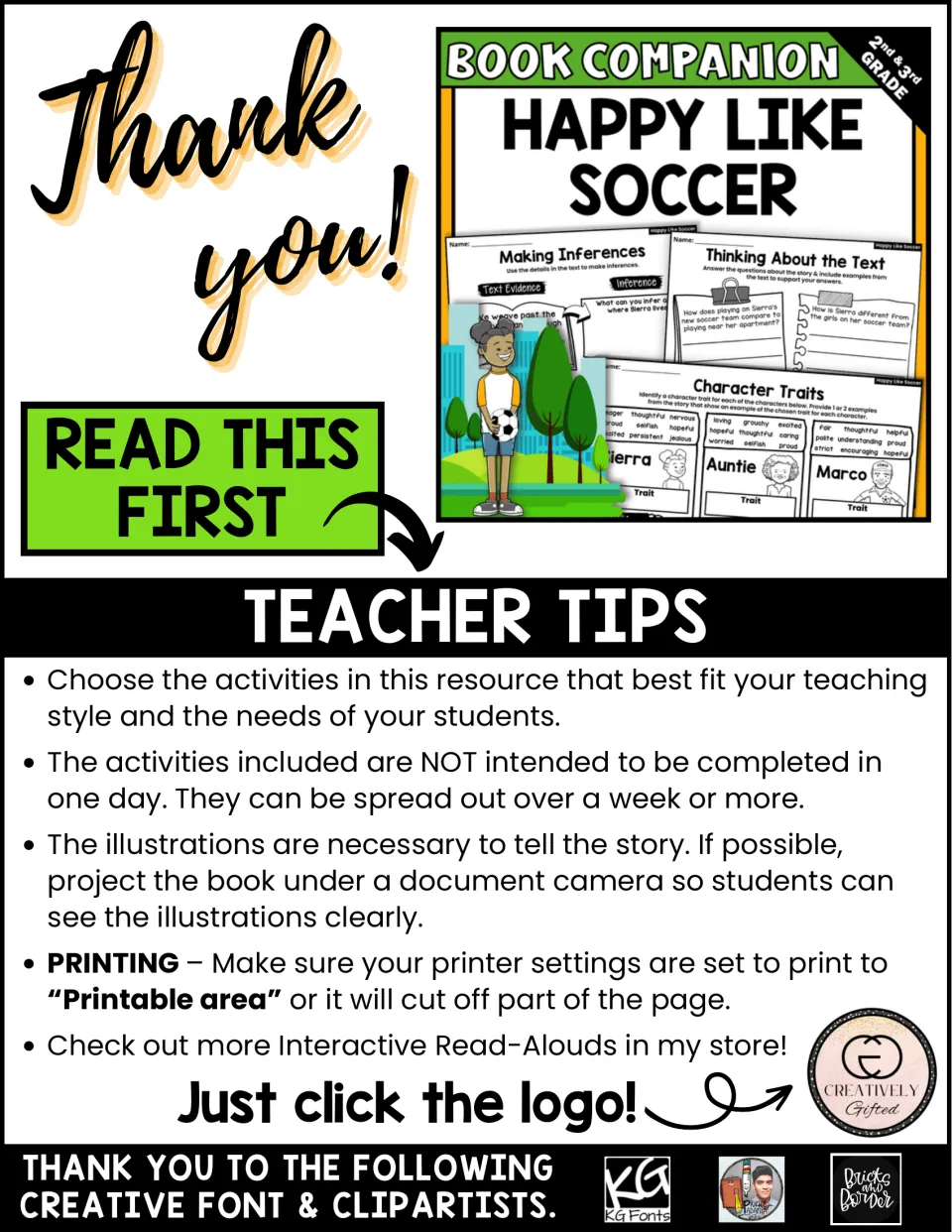 Teacher tips for the book companion explain activity selection, pacing, showing illustrations, and printing.