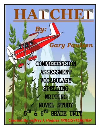 Hatchet Novel Study – Gary Paulsen Unit – cover