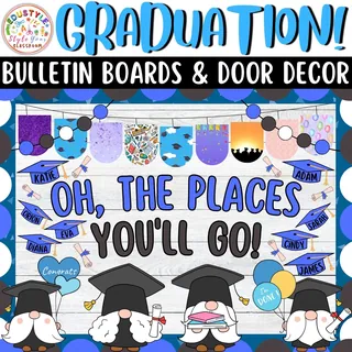 Hats Off to Our Grads!: Graduation Bulletin Boards And Door Decor Kits – cover