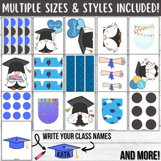Hats Off to Our Grads!: Graduation Bulletin Boards And Door Decor Kits – sample page 4