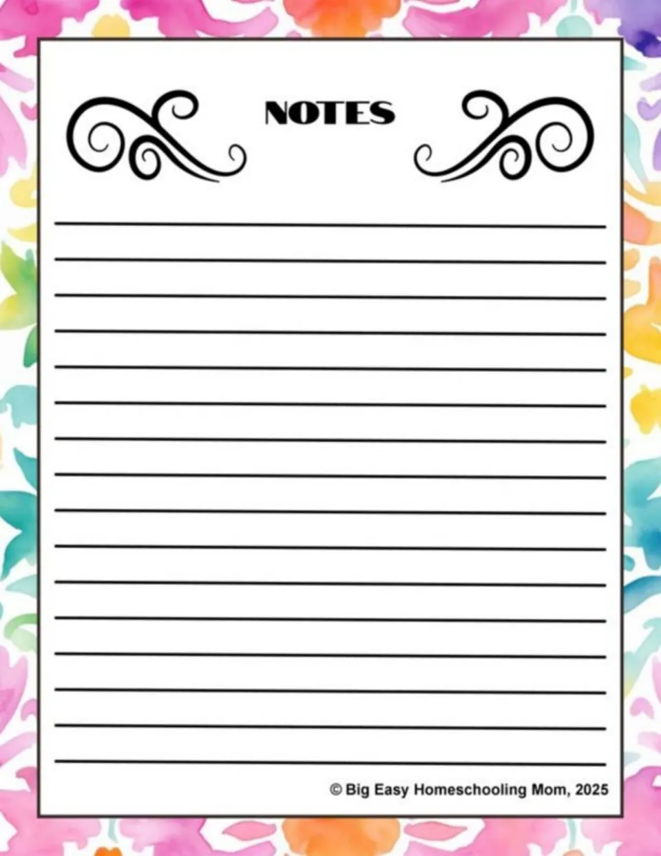 Notes page in the Armor of God devotional guide provides space for students to record their study notes