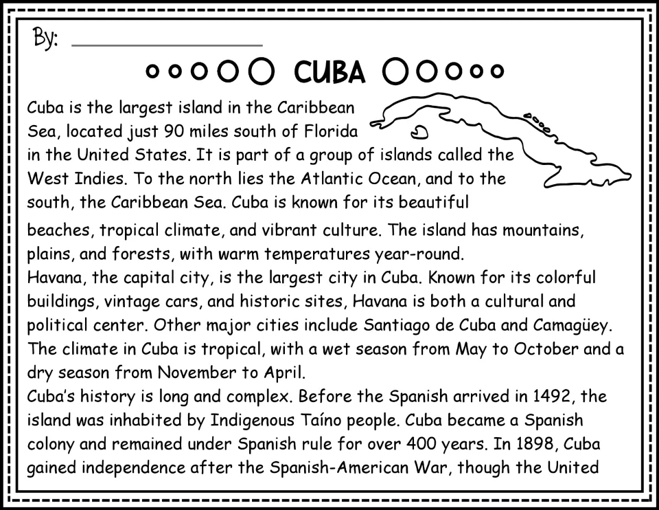 Cuba passage, part 1 in black and white: geography, major cities, wet and dry seasons, and early history