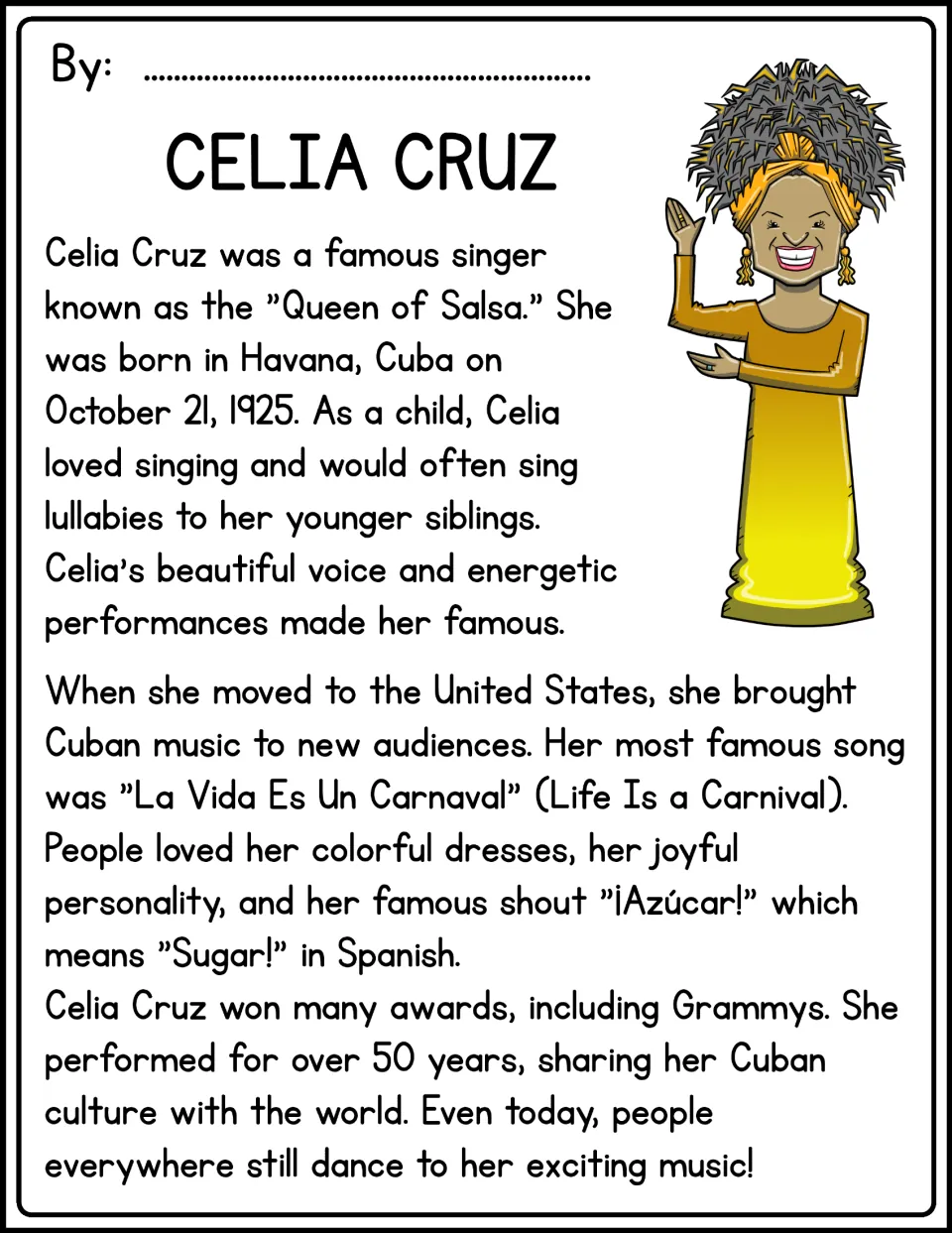 Celia Cruz biography, color version: her childhood in Cuba, salsa career, famous song, and shout ¡Azúcar!