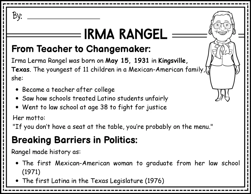 Alternate passage opening: Rangel becomes a teacher, sees unfair treatment, and attends law school at 38