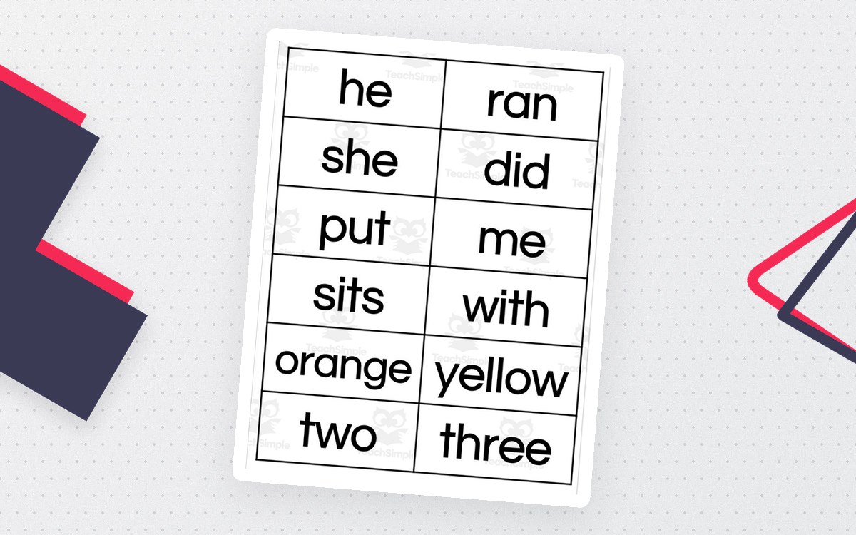 HMH Into Reading Kindergarten – Sight Word List preview