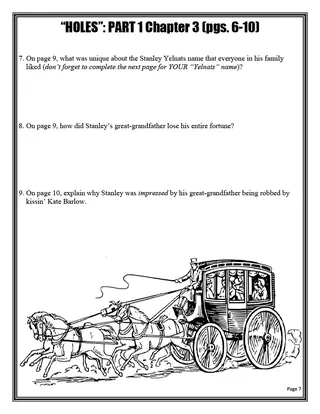 Holes Unit Plan - Novel Study for Louis Sachar – sample page 3
