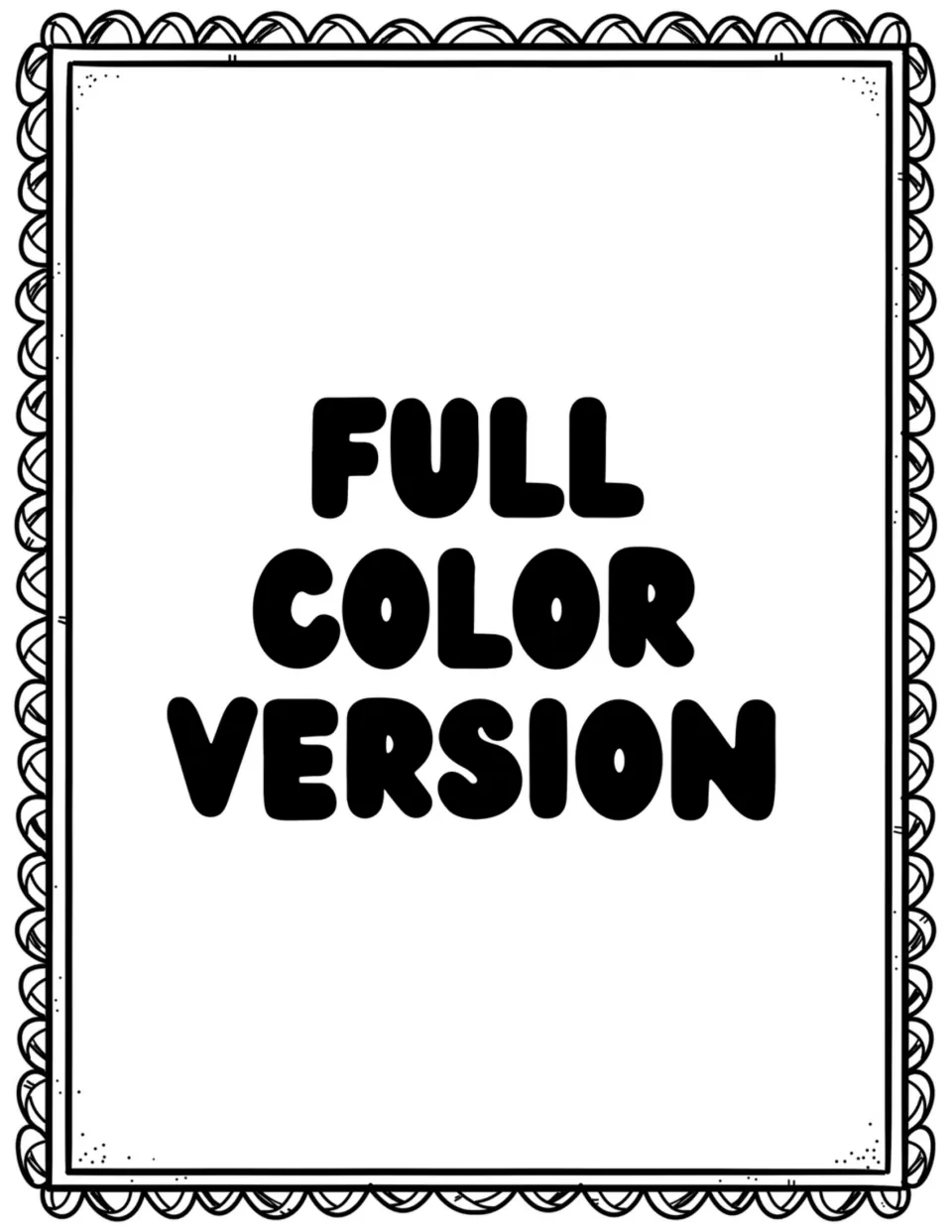 Section divider labeled "Full Color Version," introducing the color edition of the feelings social story
