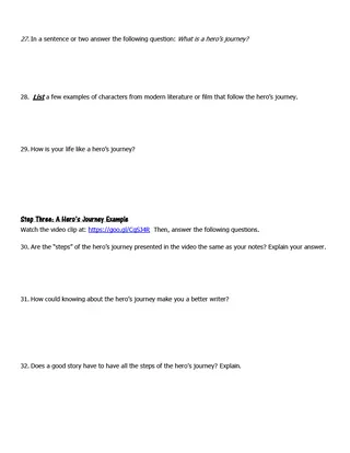 Homer's Odyssey WebQuest & Anticipation Guide – sample page 2