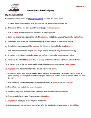 Homer's Odyssey WebQuest & Anticipation Guide – sample page 3