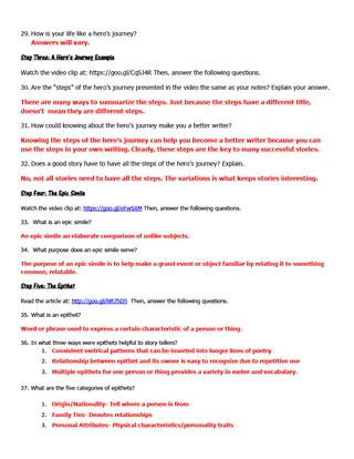 Homer's Odyssey WebQuest & Anticipation Guide – sample page 4