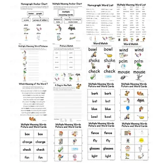 Homographs & Multiple Meaning Words Worksheets – sample page 2