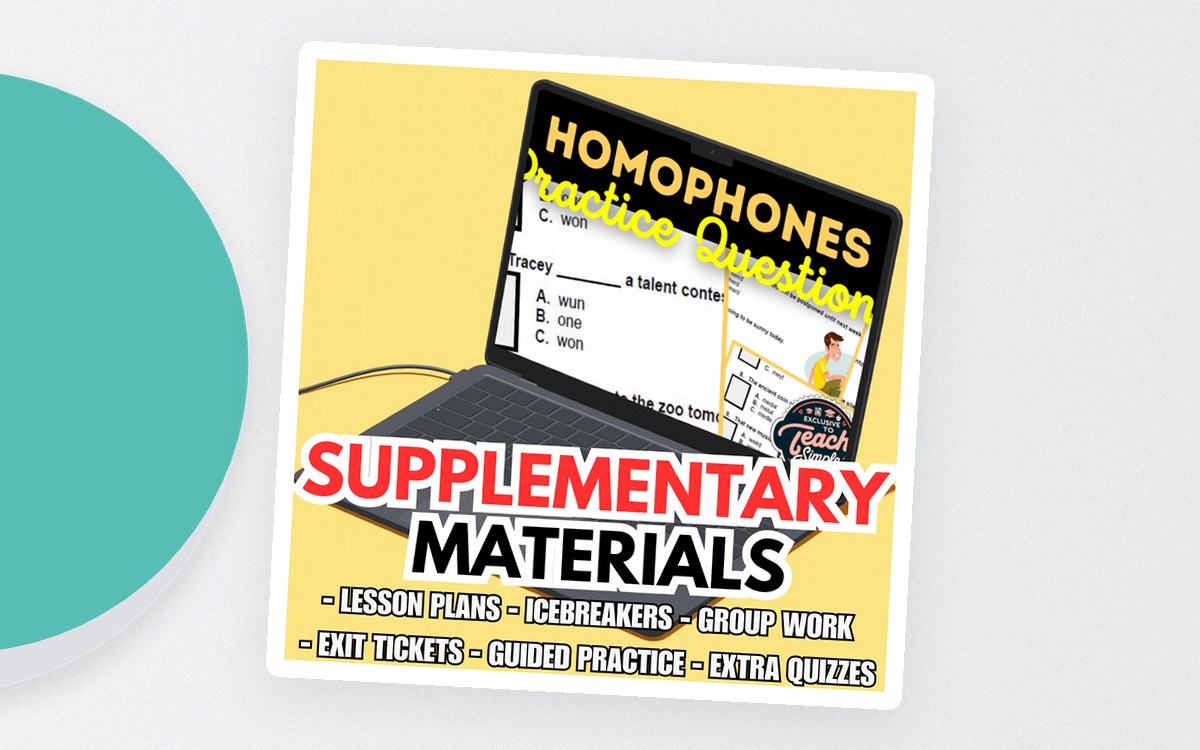 Homophones Supplementary Materials Grades 3-4 (PDF) preview: Homophone lesson plans for Grades 3–4