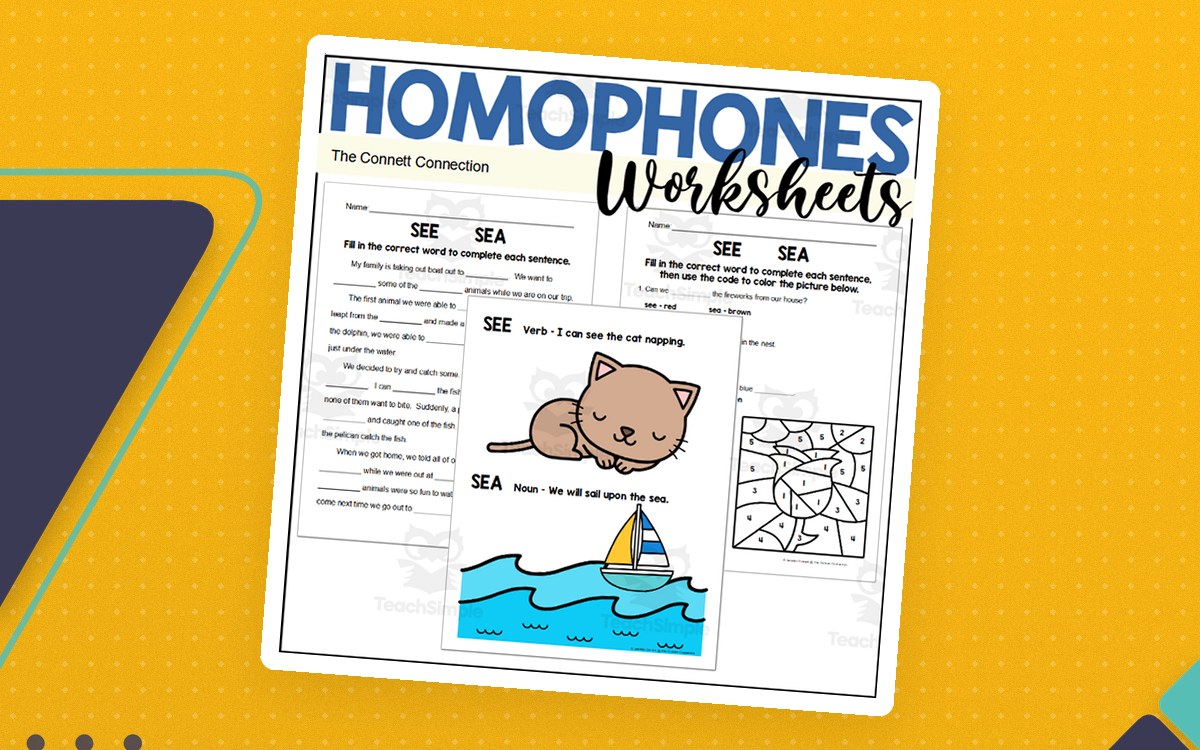 Homophones Worksheets: Sea See teaching resource preview