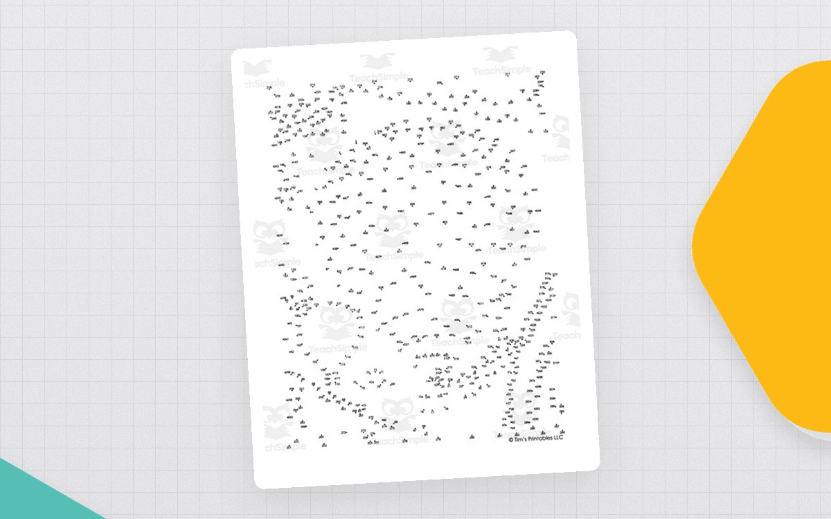 Hot Air Balloon Extreme Difficulty Dot-to-Dot / Connect the Dots PDF teaching resource preview