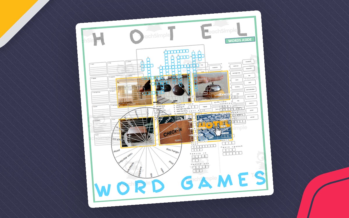 HOTEL: Word Games with Puzzles Crossword Wordsearch preview