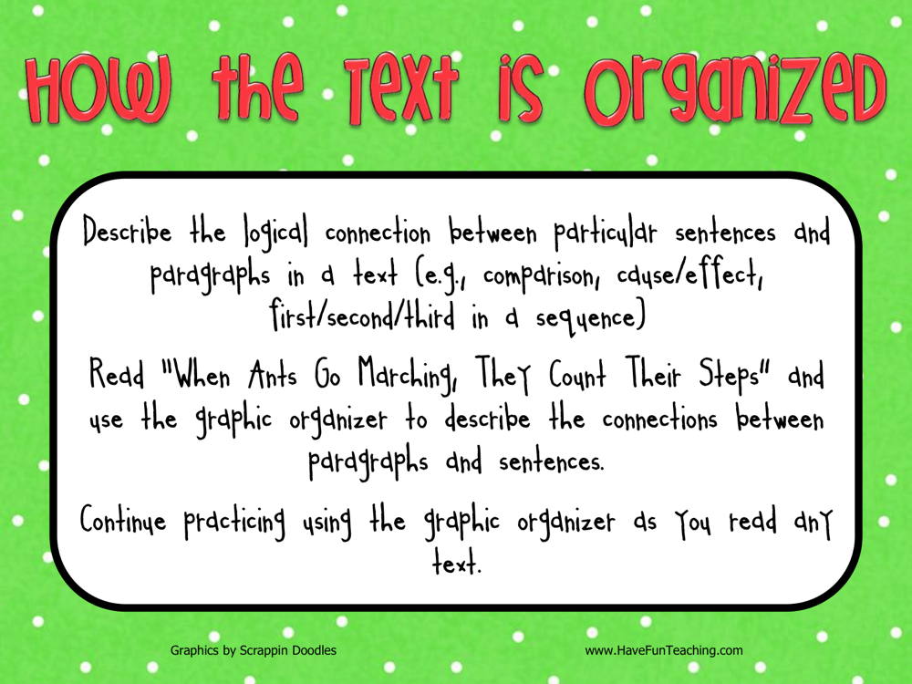 How the Text is Organized Activity by Teach Simple