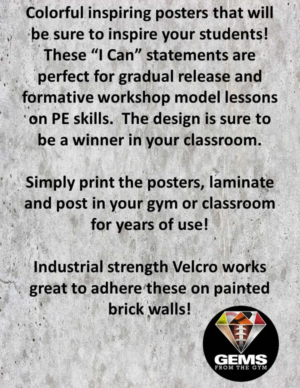 Introduction to the catching poster pack: print, laminate, and display posters in a gym or classroom.