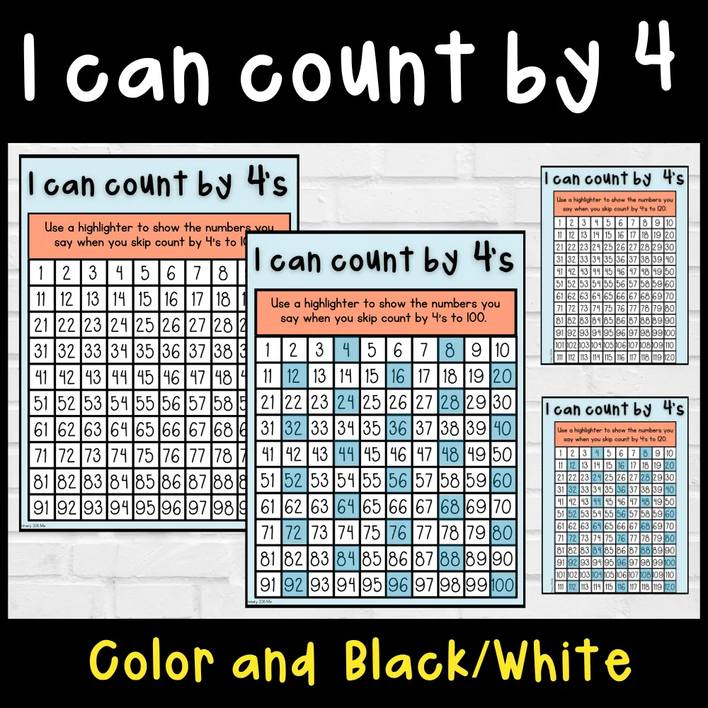 I can count by 4's to 100 or 120 – cover