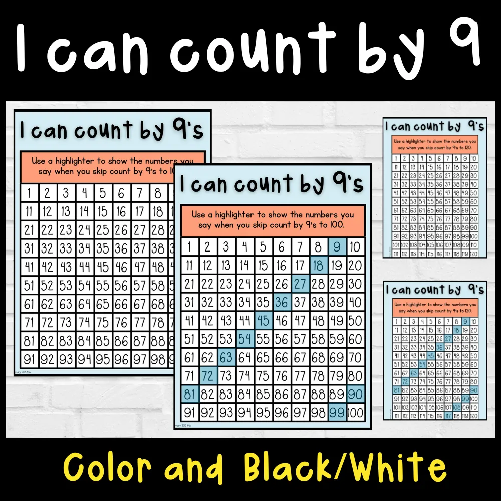 I can count by 9's to 100 or 120 – cover