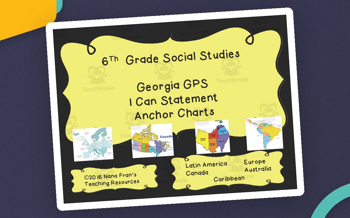 I Can Statement Anchor Charts | 6th Grade Social Studies | Georgia Standards preview