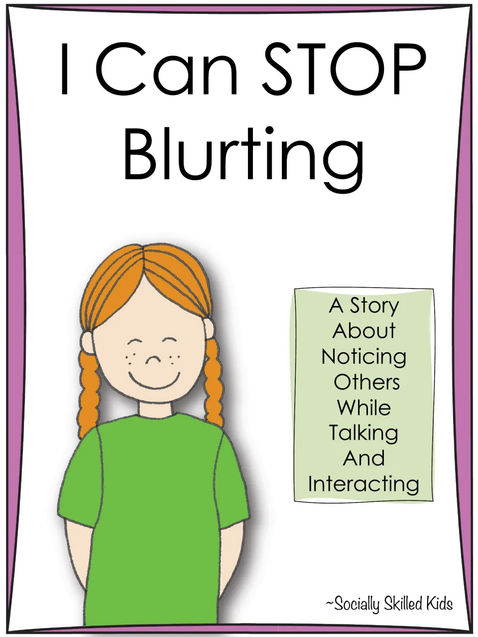 Alternate story cover showing a red-haired girl and the subtitle about noticing others while talking