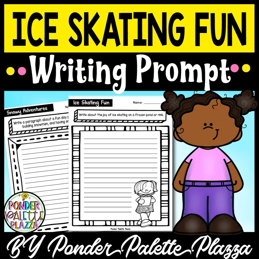 Ice Skating Fun Writing Prompt - Winter Writing Activity – cover