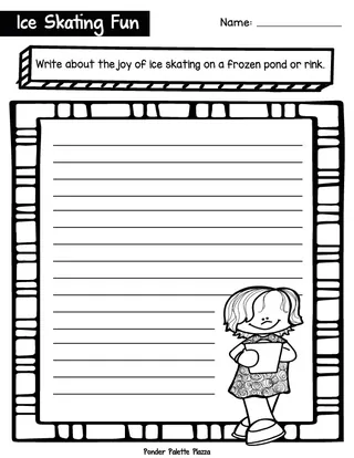 Ice Skating Fun Writing Prompt - Winter Writing Activity – sample page 2