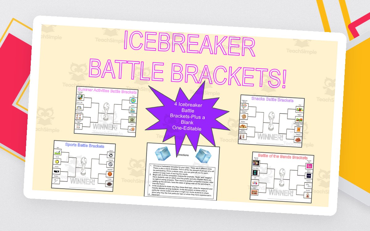 Icebreaker Back To School Battle Brackets preview: One activity access page