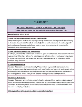 IEP Teacher Input Form – preview 2