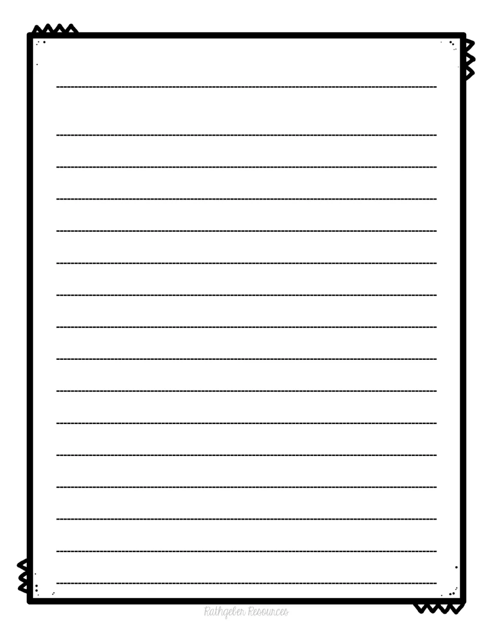 First final-draft writing sheet provides space to write the leprechaun story after using the editing checklist