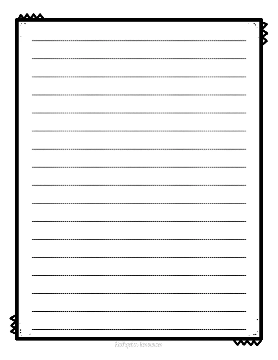 Second final-draft writing sheet provides additional space to continue the edited story about a leprechaun