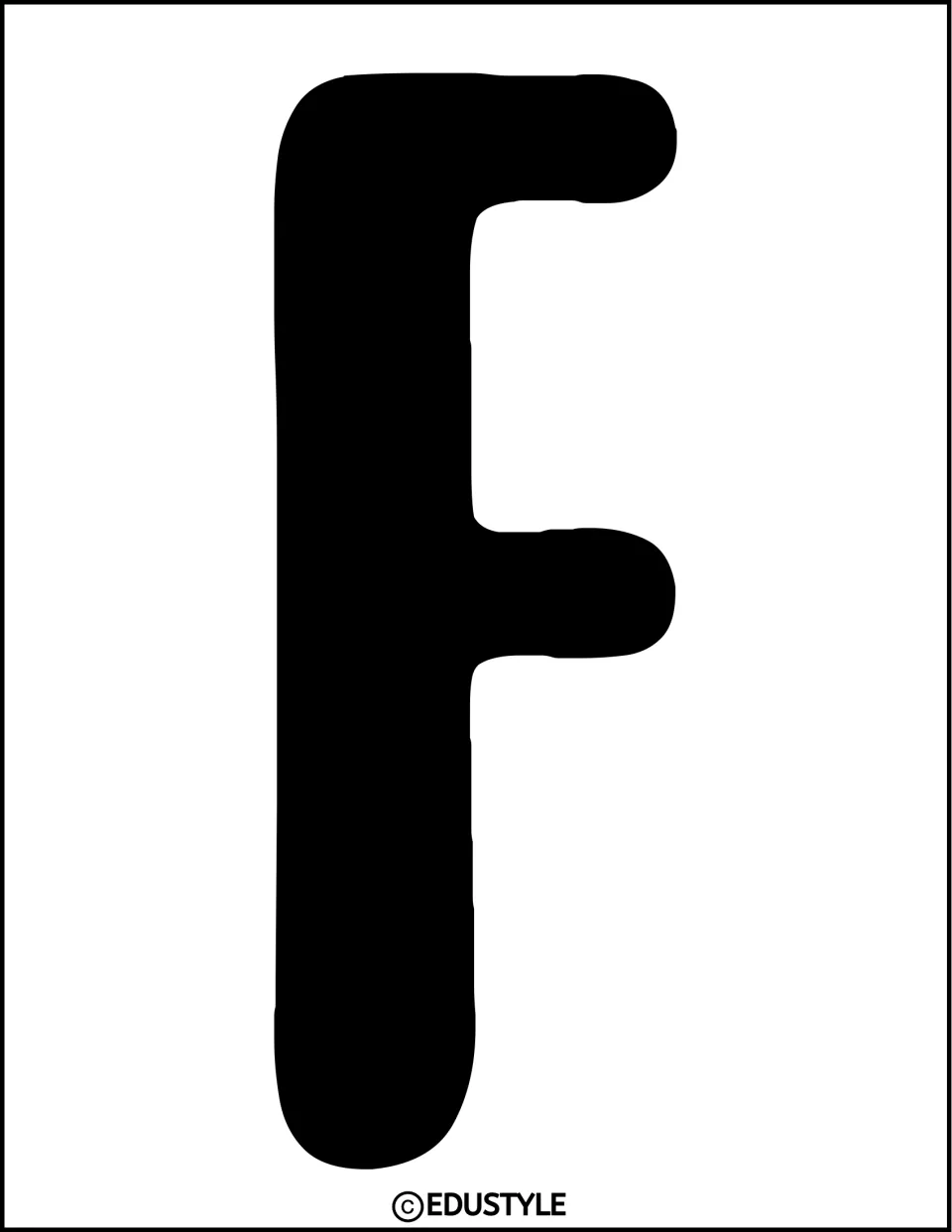 Black capital letter F for the word 'Feeling' in the title of the St. Patrick's Day classroom display kit