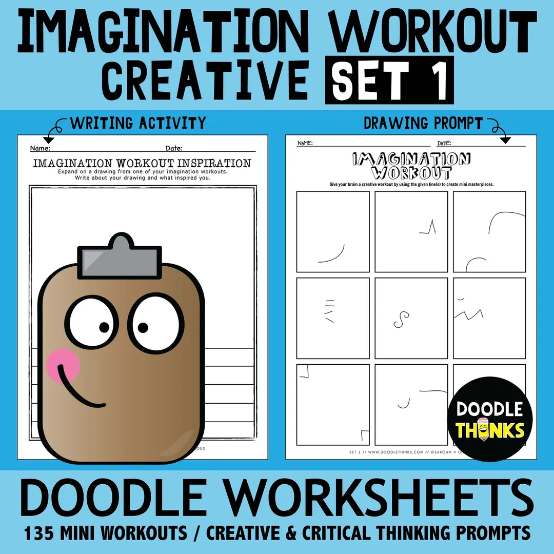 Imagination Workout Set 1 | Drawing Prompts & Doodle Activities – cover