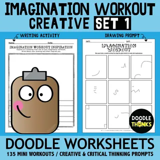 Imagination Workout Set 1 | Drawing Prompts & Doodle Activities – cover