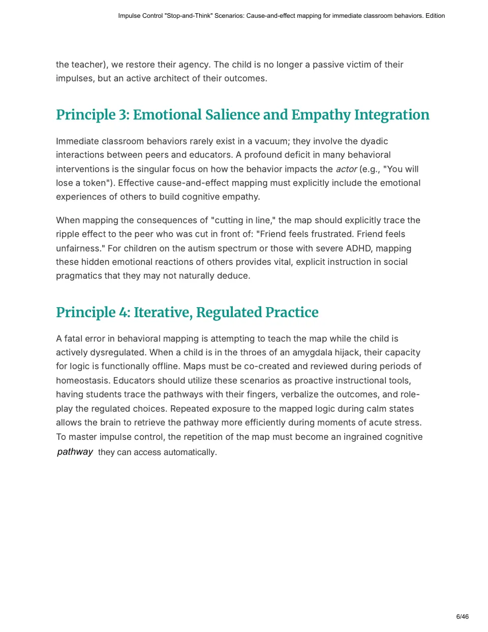 Chapter 2 explains mapping others' feelings and practicing behavior maps when children are calm.