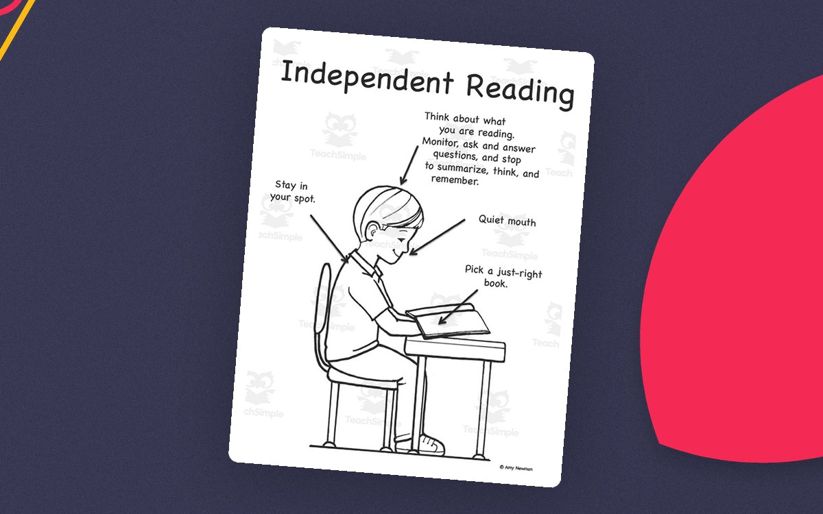 Independent Reading Poster preview: One completed independent-reading expectations poster