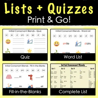 Initial Beginning Consonant Blends sc, sk, sl, sm, sn, sp, st, sw Print +… – preview 2