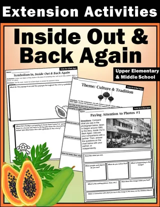"Inside Out & Back Again" Extension Activity Pack – cover