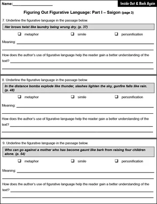"Inside Out & Back Again" Extension Activity Pack – sample page 2