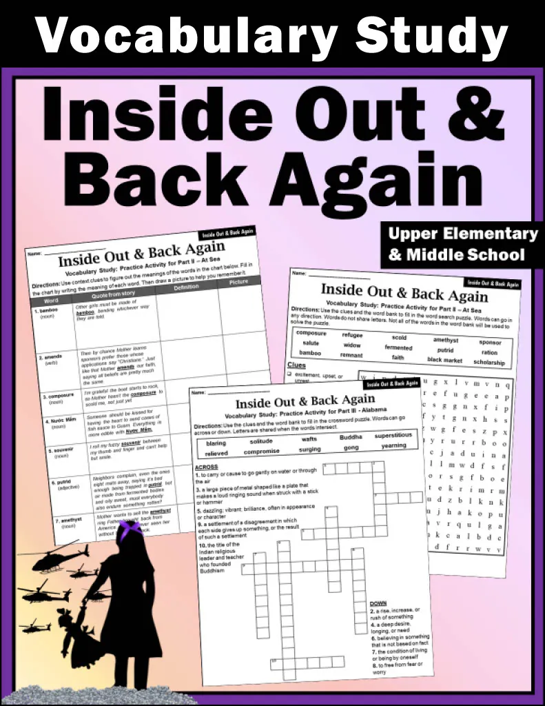 "Inside Out & Back Again" Vocabulary Study – cover