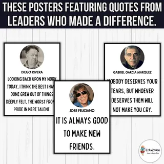 Inspiring Quotes from Hispanic Leaders: Hispanic Heritage Month Poster – sample page 2
