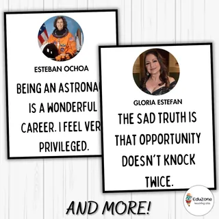 Inspiring Quotes from Hispanic Leaders: Hispanic Heritage Month Poster – sample page 3