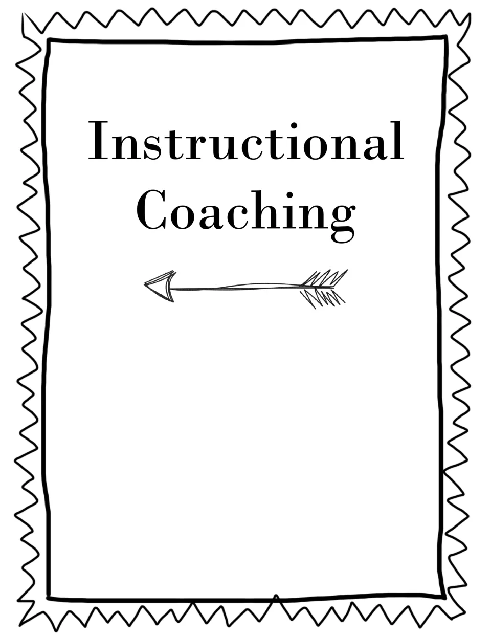 Undated binder or notebook cover labeled Instructional Coaching, the first cover option in the tool set