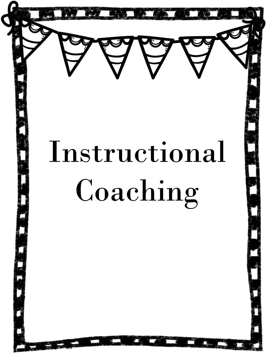 Alternate undated binder or notebook cover labeled Instructional Coaching, the second cover option