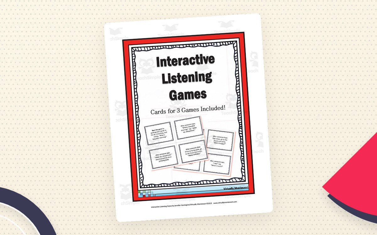 Interactive Listening Games preview: Three 30-card sets of interactive listening game cards