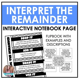 Interpret the Remainder Interactive Notebook Page – cover