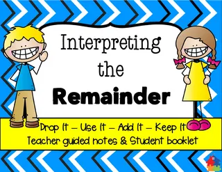 Interpreting the Remainder Booklet | Math Book & Assessment – cover